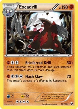Excadrill (57/108) [Black & White: Dark Explorers] Reverse Holofoil