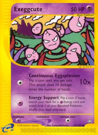 Exeggcute (77/147) [Aquapolis] Reverse Holofoil