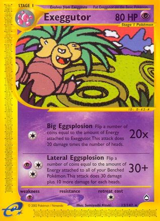 Exeggutor (13/147) [Aquapolis] Reverse Holofoil