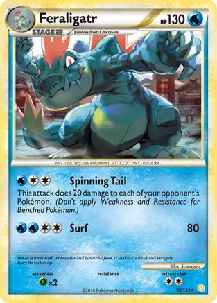 Feraligatr (20/123) [HeartGold & SoulSilver: Base Set] Reverse Holofoil