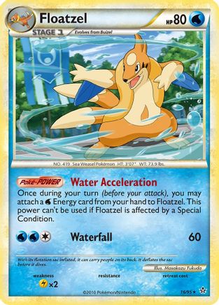 Floatzel (16/95) [HeartGold & SoulSilver: Unleashed] Reverse Holofoil