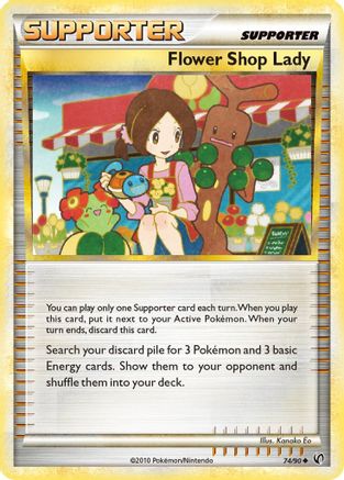 Flower Shop Lady (74/90) [HeartGold & SoulSilver: Undaunted] Reverse Holofoil