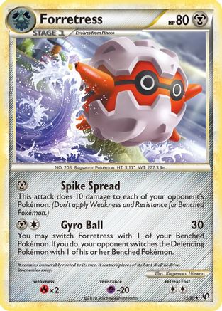 Forretress (13/90) [HeartGold & SoulSilver: Undaunted] Reverse Holofoil