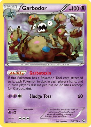 Garbodor (54/124) [Black & White: Dragons Exalted] Reverse Holofoil