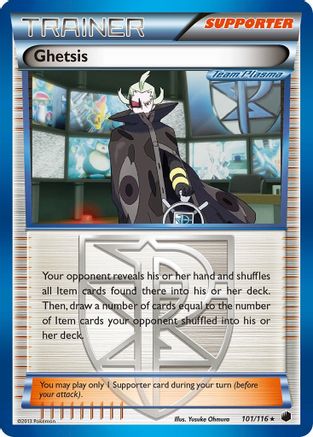 Ghetsis (101/116) [Black & White: Plasma Freeze] Reverse Holofoil