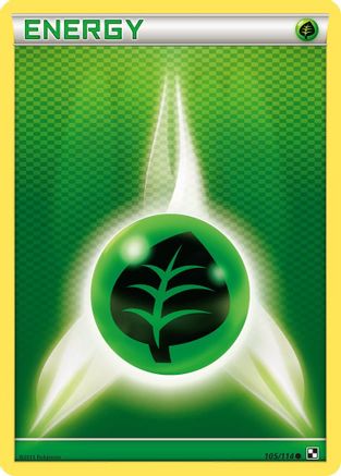Grass Energy (105/114) [Black & White: Base Set] Reverse Holofoil