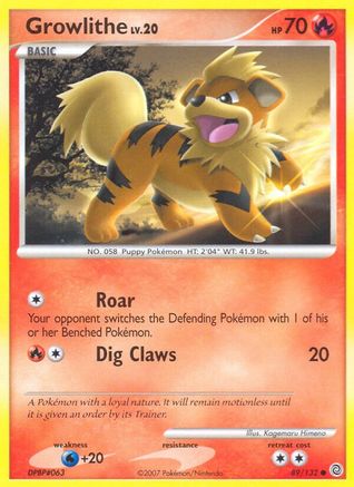 Growlithe (89/132) [Diamond & Pearl: Secret Wonders] Reverse Holofoil