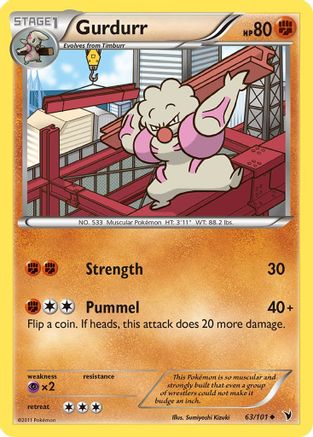Gurdurr (63/101) [Black & White: Noble Victories] Reverse Holofoil