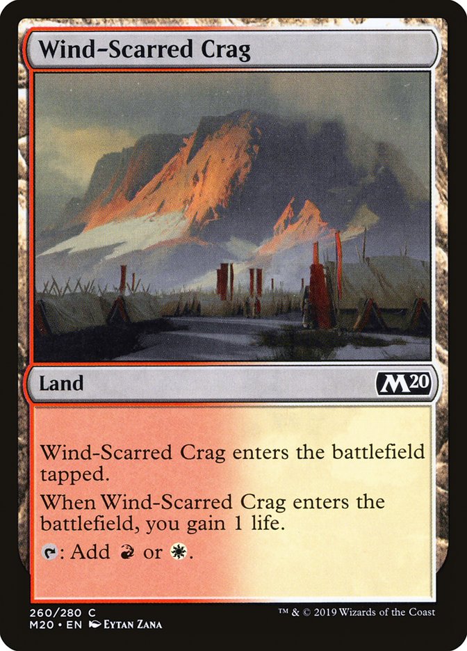 Wind-Scarred Crag [Core Set 2020] Foil