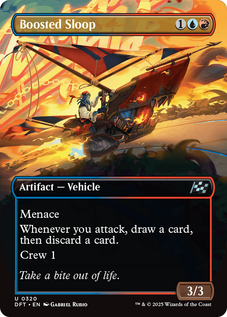 Boosted Sloop (Borderless) [Aetherdrift] Foil
