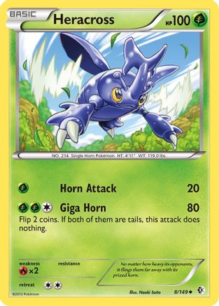 Heracross (8/149) [Black & White: Boundaries Crossed] Reverse Holofoil