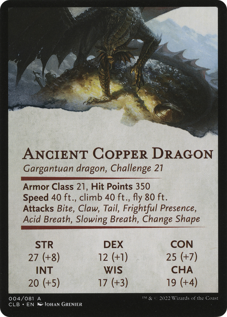 Ancient Copper Dragon // Ancient Copper Dragon  [Battle for Baldur's Gate Art Series] (Borderless)
