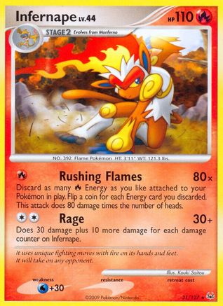 Infernape (31/127) [Platinum: Base Set] Reverse Holofoil