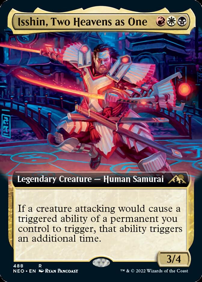 Isshin, Two Heavens as One (Extended Art) [Kamigawa: Neon Dynasty] Foil