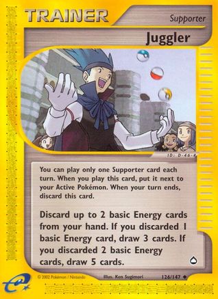 Juggler (126/147) [Aquapolis] Reverse Holofoil