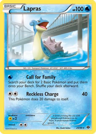 Lapras (25/99) [Black & White: Next Destinies] Reverse Holofoil