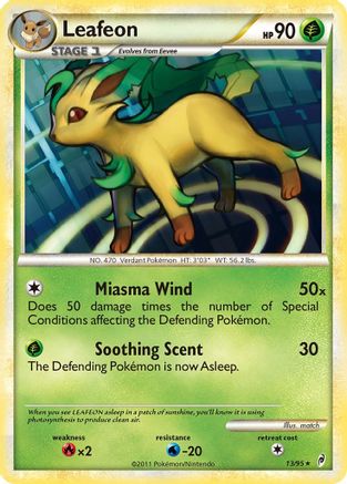 Leafeon (13/95) [HeartGold & SoulSilver: Call of Legends] Reverse Holofoil