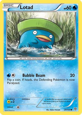 Lotad (29/135) [Black & White: Plasma Storm] Reverse Holofoil