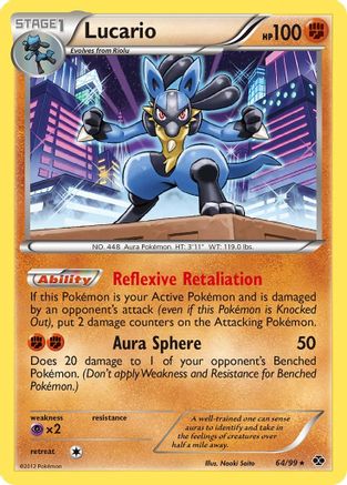 Lucario (64/99) [Black & White: Next Destinies] Reverse Holofoil