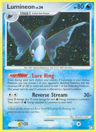 Lumineon (11/123) [Diamond & Pearl: Mysterious Treasures] Reverse Holofoil