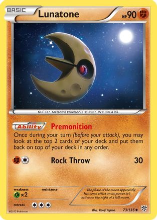 Lunatone (73/135) [Black & White: Plasma Storm] Reverse Holofoil