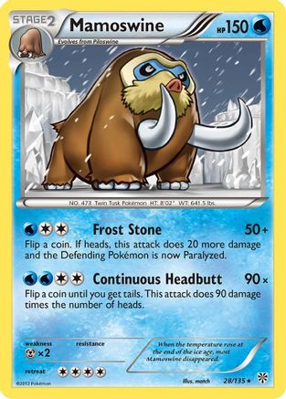 Mamoswine (28/135) [Black & White: Plasma Storm] Reverse Holofoil