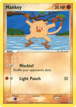 Mankey (38/112) [EX: FireRed & LeafGreen] Reverse Holofoil