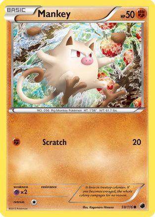Mankey (59/116) [Black & White: Plasma Freeze] Reverse Holofoil