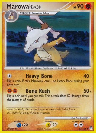 Marowak (63/146) [Diamond & Pearl: Legends Awakened] Reverse Holofoil