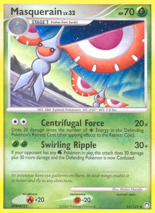 Masquerain (55/123) [Diamond & Pearl: Mysterious Treasures] Reverse Holofoil