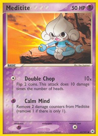 Meditite (65/101) [EX: Hidden Legends] Reverse Holofoil