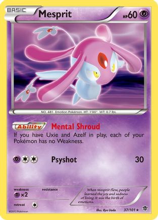 Mesprit (37/101) [Black & White: Plasma Blast] Reverse Holofoil