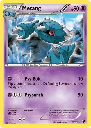 Metang (51/116) [Black & White: Plasma Freeze] Reverse Holofoil