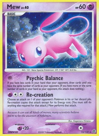Mew (15/132) [Diamond & Pearl: Secret Wonders] Reverse Holofoil