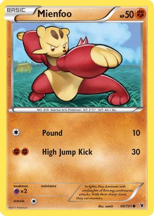 Mienfoo (69/101) [Black & White: Noble Victories] Reverse Holofoil