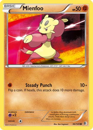Mienfoo (86/149) [Black & White: Boundaries Crossed] Reverse Holofoil