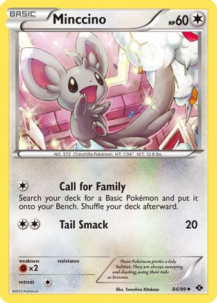 Minccino (84/99) [Black & White: Next Destinies] Reverse Holofoil