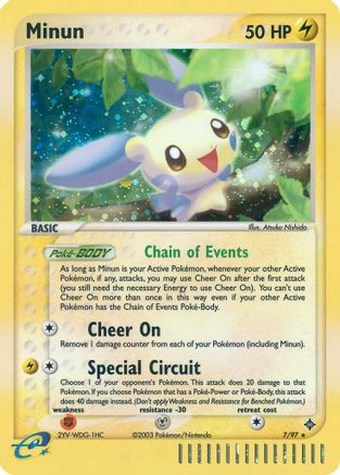 Minun (7/97) [EX: Dragon] Reverse Holofoil