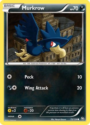 Murkrow (72/124) [Black & White: Dragons Exalted] Reverse Holofoil