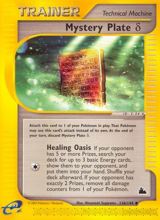 Mystery Plate Delta (136/144) [Skyridge] Reverse Holofoil