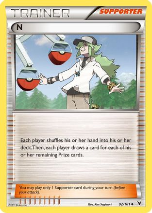N (92/101) [Black & White: Noble Victories] Reverse Holofoil