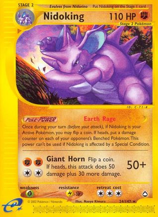 Nidoking (24/147) [Aquapolis] Reverse Holofoil