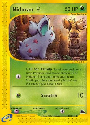 Nidoran (81/144) (Female) [Skyridge] Reverse Holofoil
