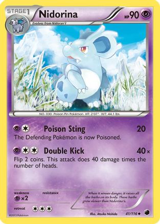 Nidorina (41/116) [Black & White: Plasma Freeze] Reverse Holofoil