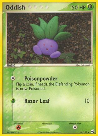 Oddish (68/101) [EX: Hidden Legends] Reverse Holofoil