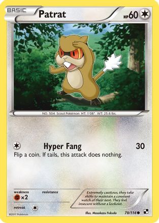 Patrat (78/114) [Black & White: Base Set] Reverse Holofoil