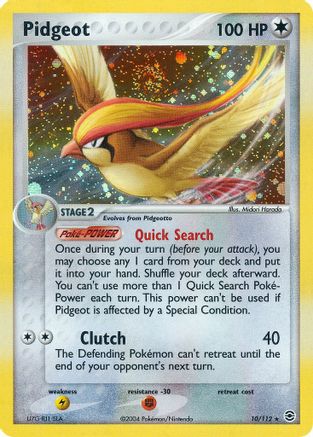Pidgeot (10/112) [EX: FireRed & LeafGreen] Reverse Holofoil