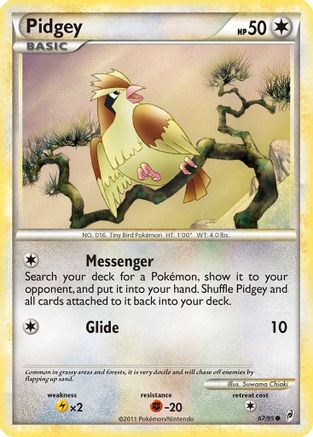 Pidgey (67/95) [HeartGold & SoulSilver: Call of Legends] Reverse Holofoil