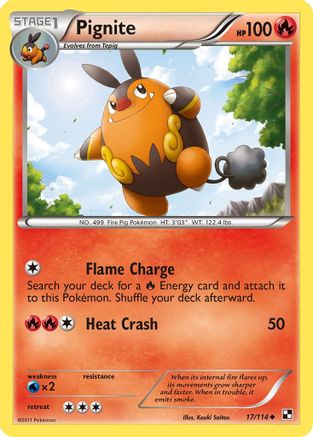 Pignite (17/114) [Black & White: Base Set] Reverse Holofoil