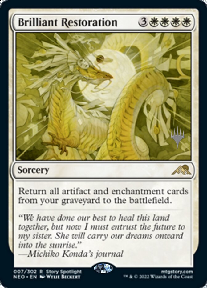 Brilliant Restoration (Promo Pack) [Kamigawa: Neon Dynasty Promos] Foil